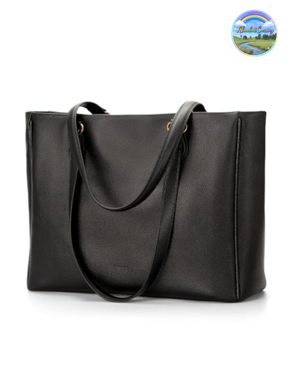 Genuine Leather Work Tote Bag for Women, Laptop Purse Handbag with 15.6"